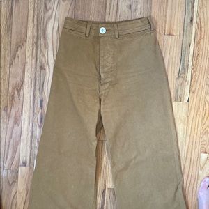 Jesse Kamm sailor pants size 2 Tobacco